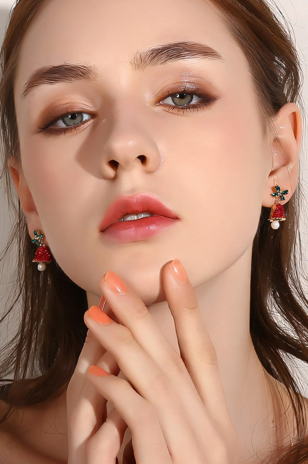 Statement Christmas Bowknot Jingle Bell Drop Earrings