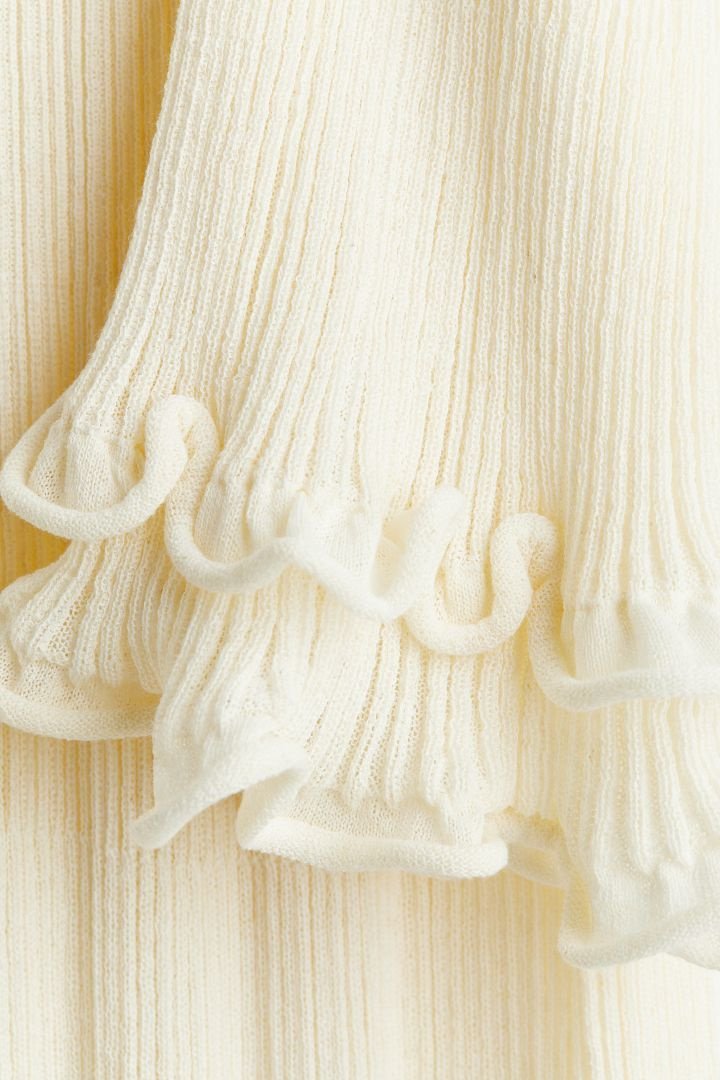 Clara Ruffled Long Sleeve Knit Maxi-Length Dress
