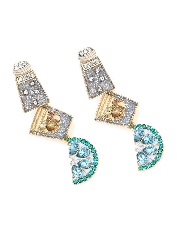 Statement Cocktail Diamante Drop Earrings