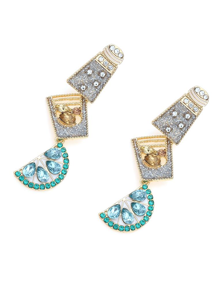 Statement Cocktail Diamante Drop Earrings