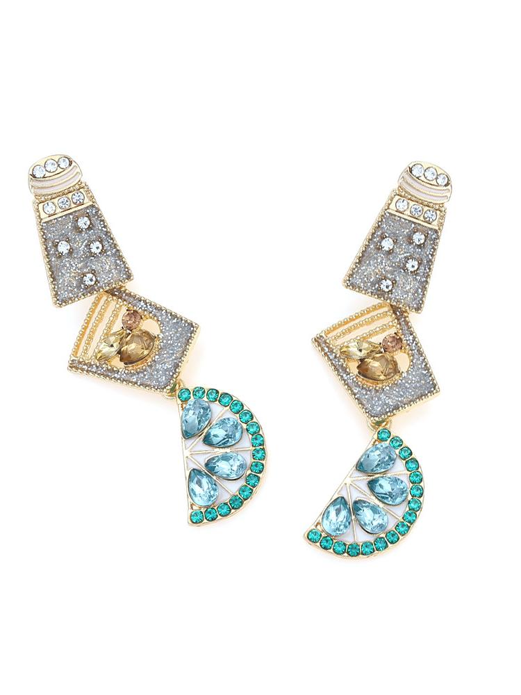 Statement Cocktail Diamante Drop Earrings