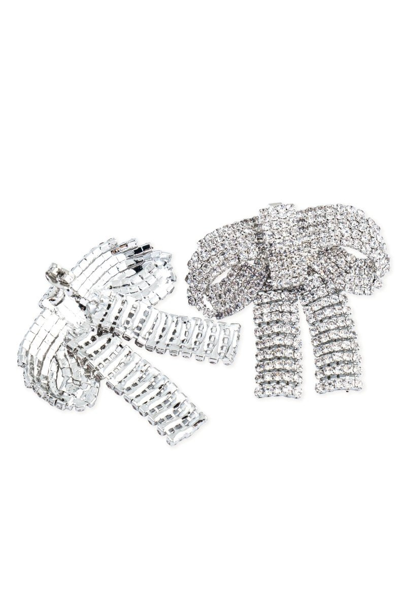Statement Crystal-embellished Bow Earrings