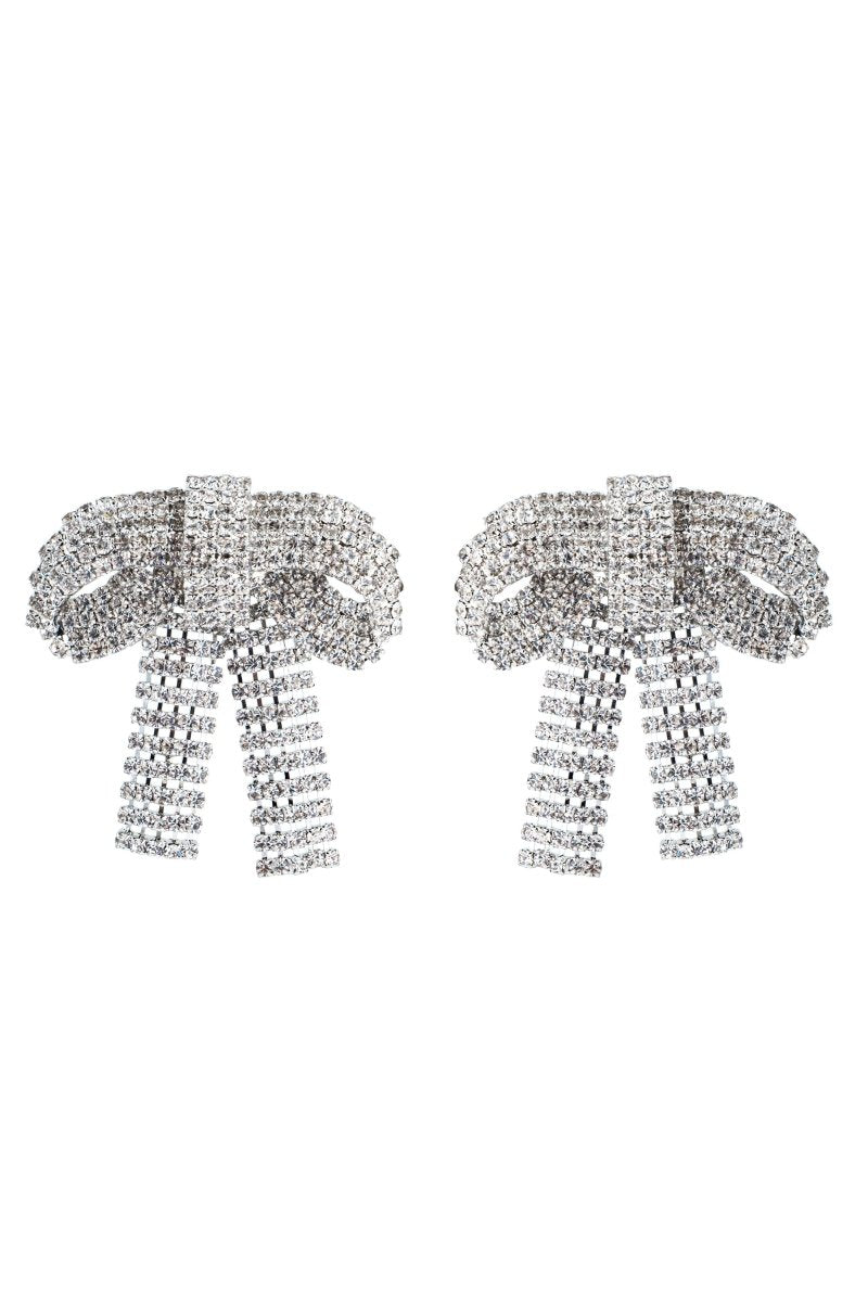Statement Crystal-embellished Bow Earrings