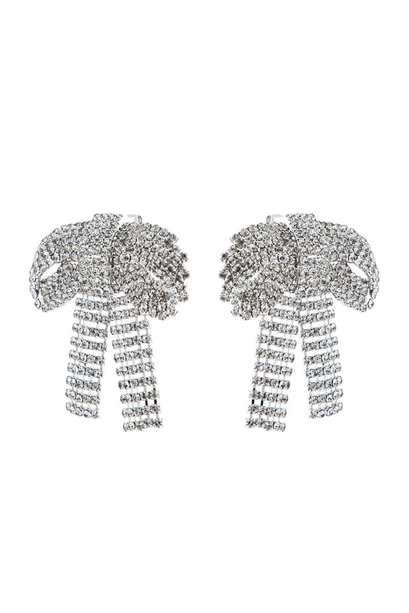 Statement Crystal-embellished Bow Earrings