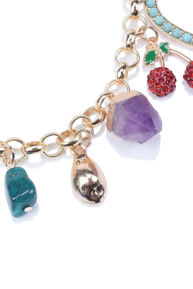 Statement Crystal Multi Pendants Necklace