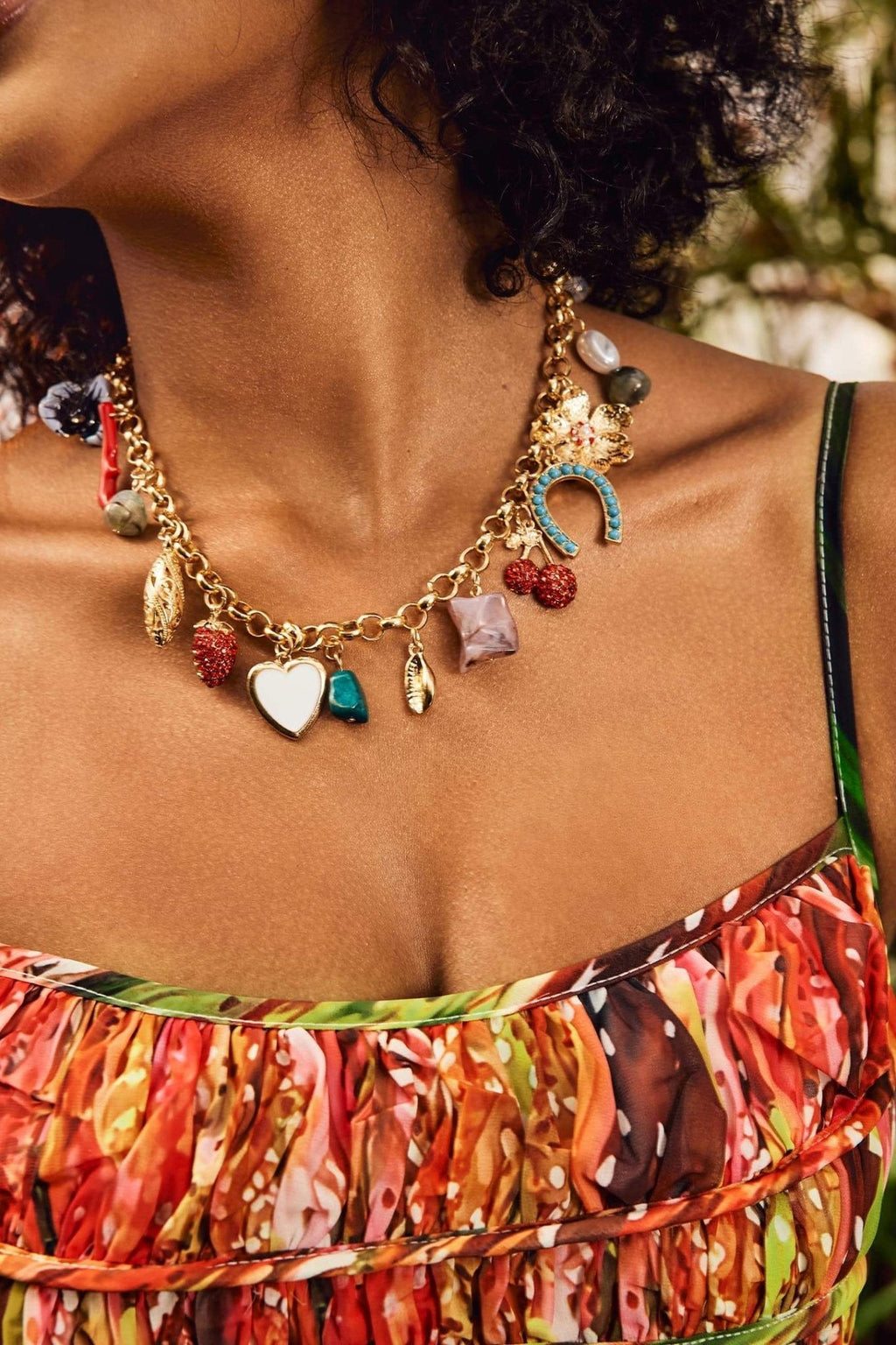 Statement Crystal Multi Pendants Necklace