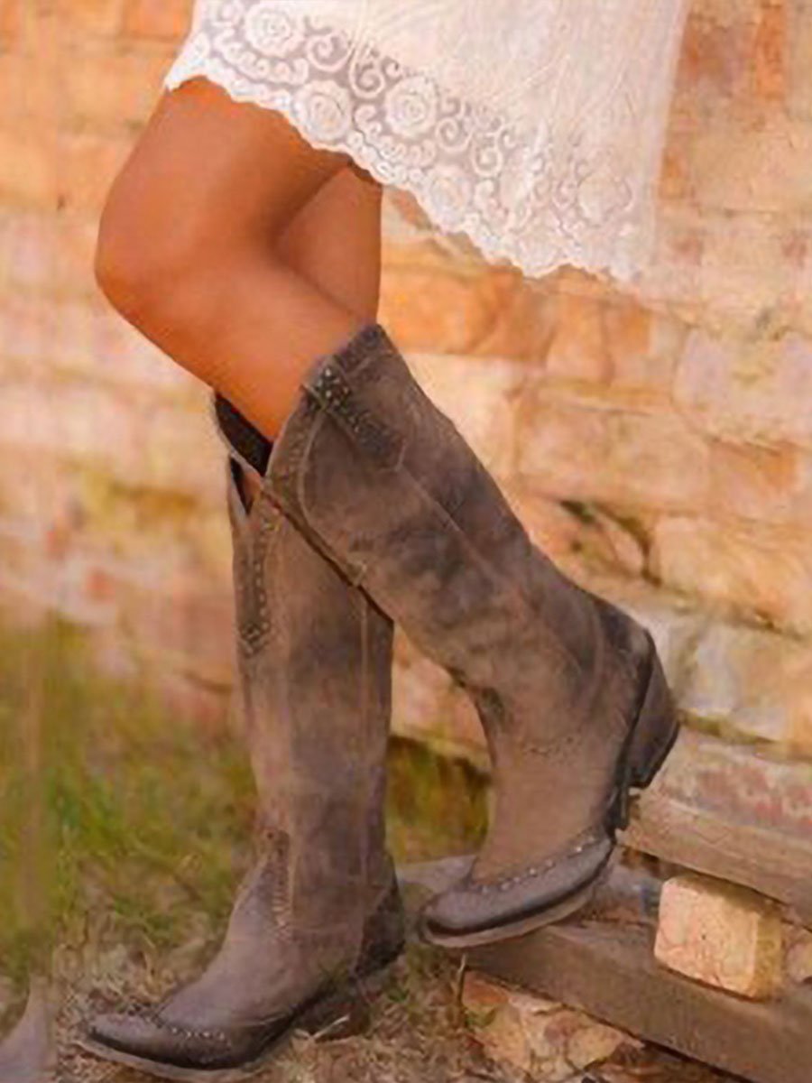 Retro Studded Cowgirl Boots