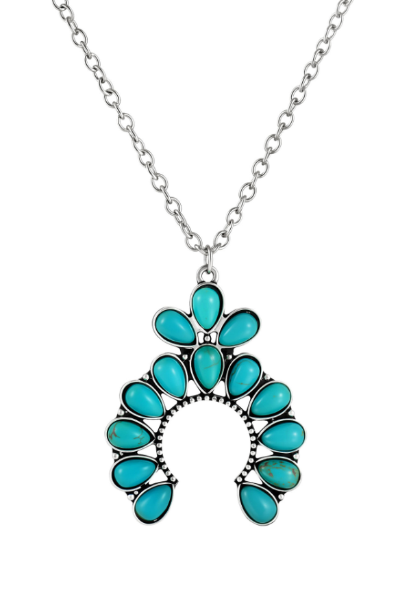 Statement Women's Western Retro Turquoise Necklace