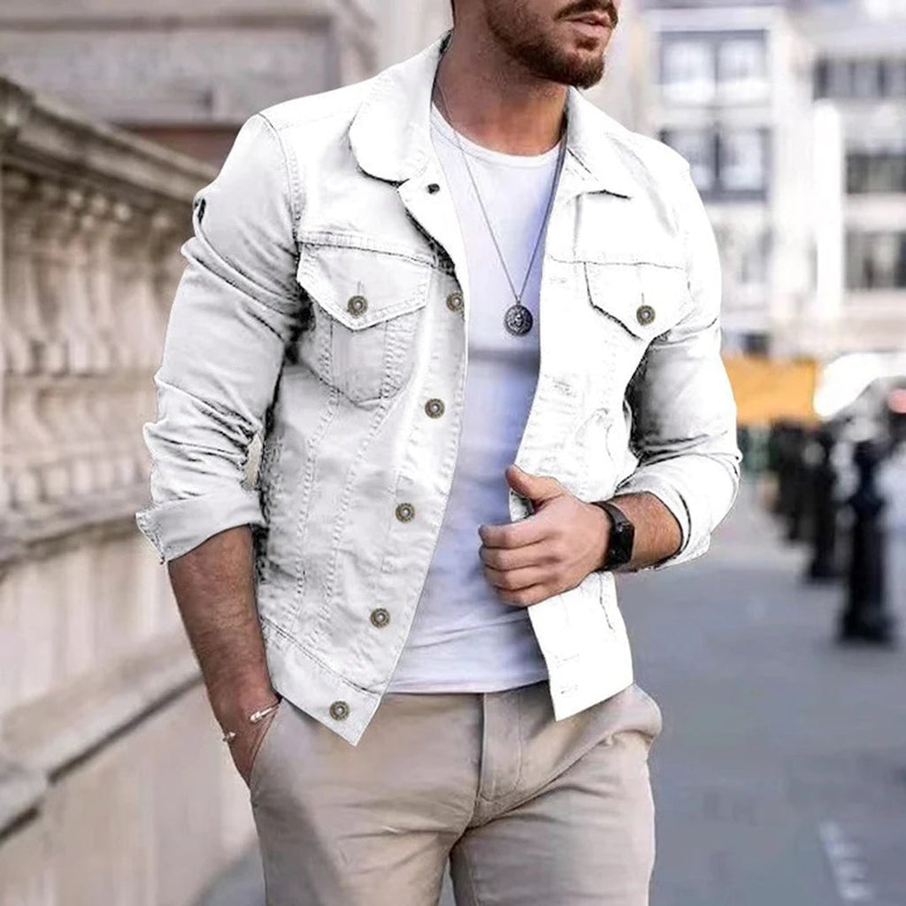 Denim Jacket with Zip Front