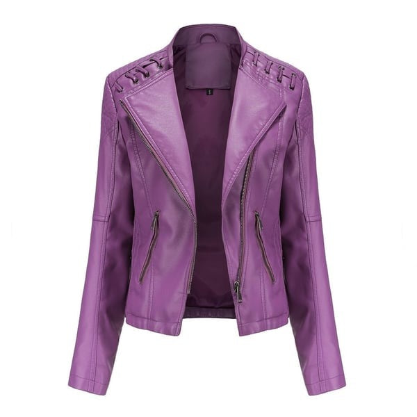 Leather Jacket in Washed Lambskin