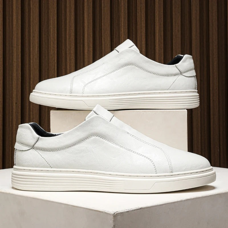 Leather Sneakers with Broken-In Comfort