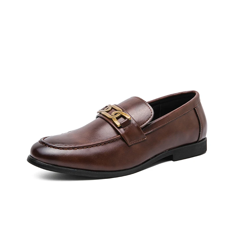 Vegan Leather Loafers with Two-Tone Detail