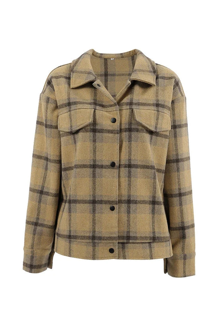 Timeless Plaid Relaxed Lapel Jacket