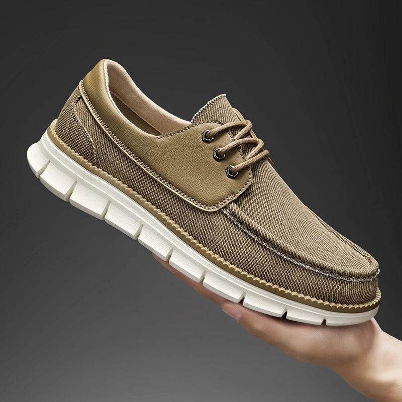 Canvas Loafers with Shock-Absorbing Sole