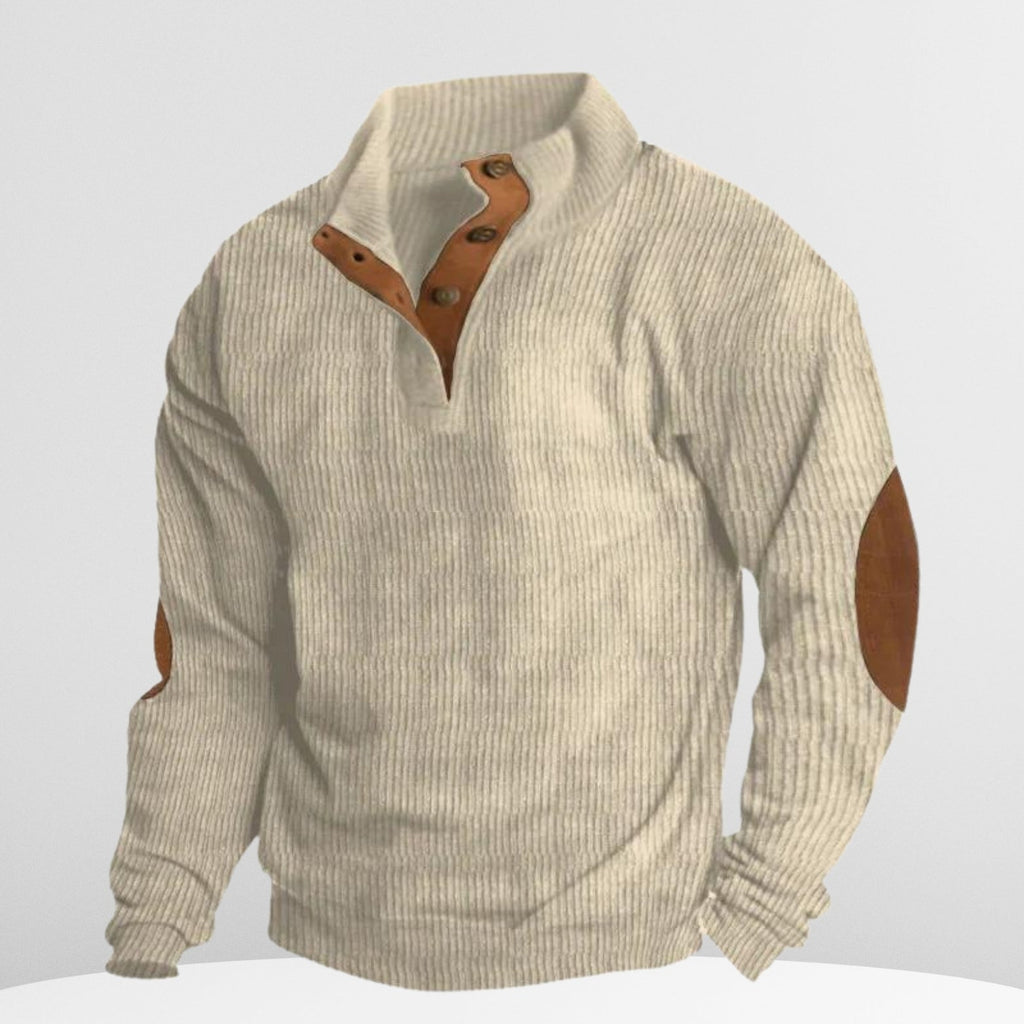 Breathable Denim Sweater with Lightweight Feel