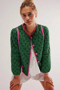 Modern Green Quilted Jacket