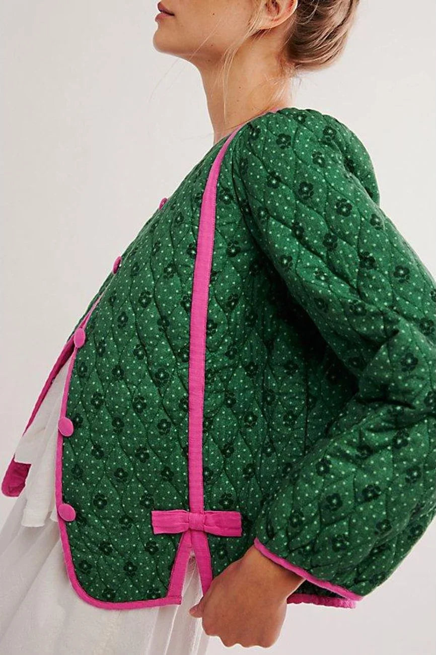 Modern Green Quilted Jacket
