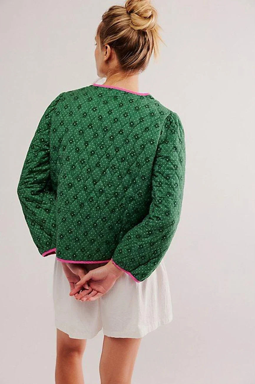 Modern Green Quilted Jacket