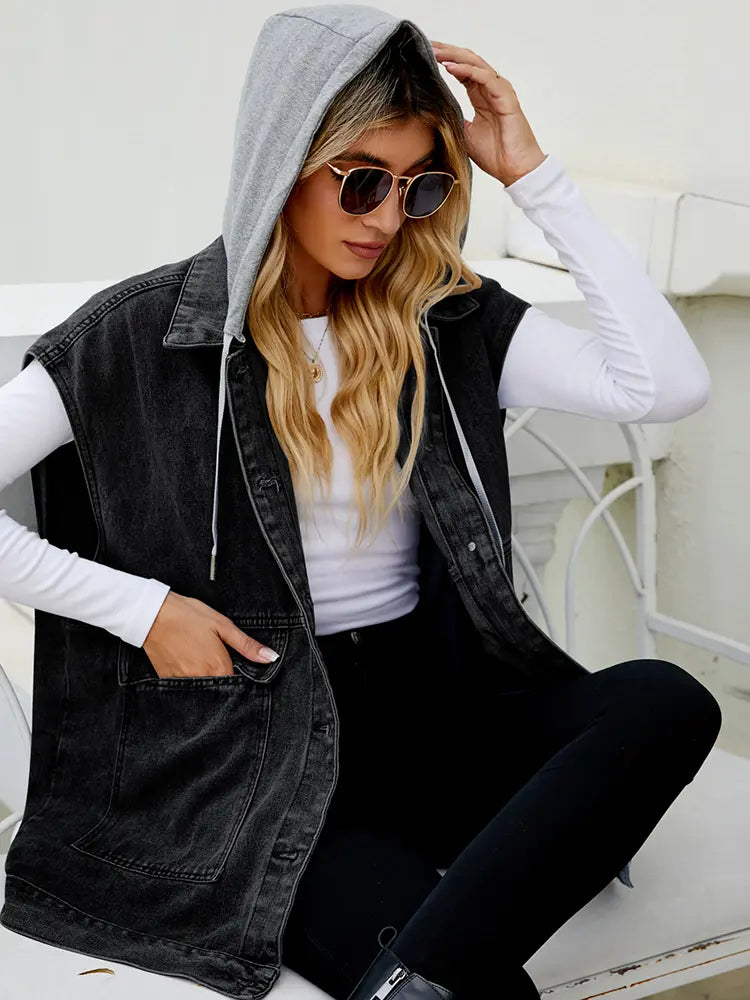Cropped, Lightweight Denim Vest