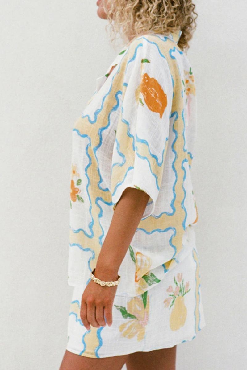Irregular Patterned Skirt-Set
