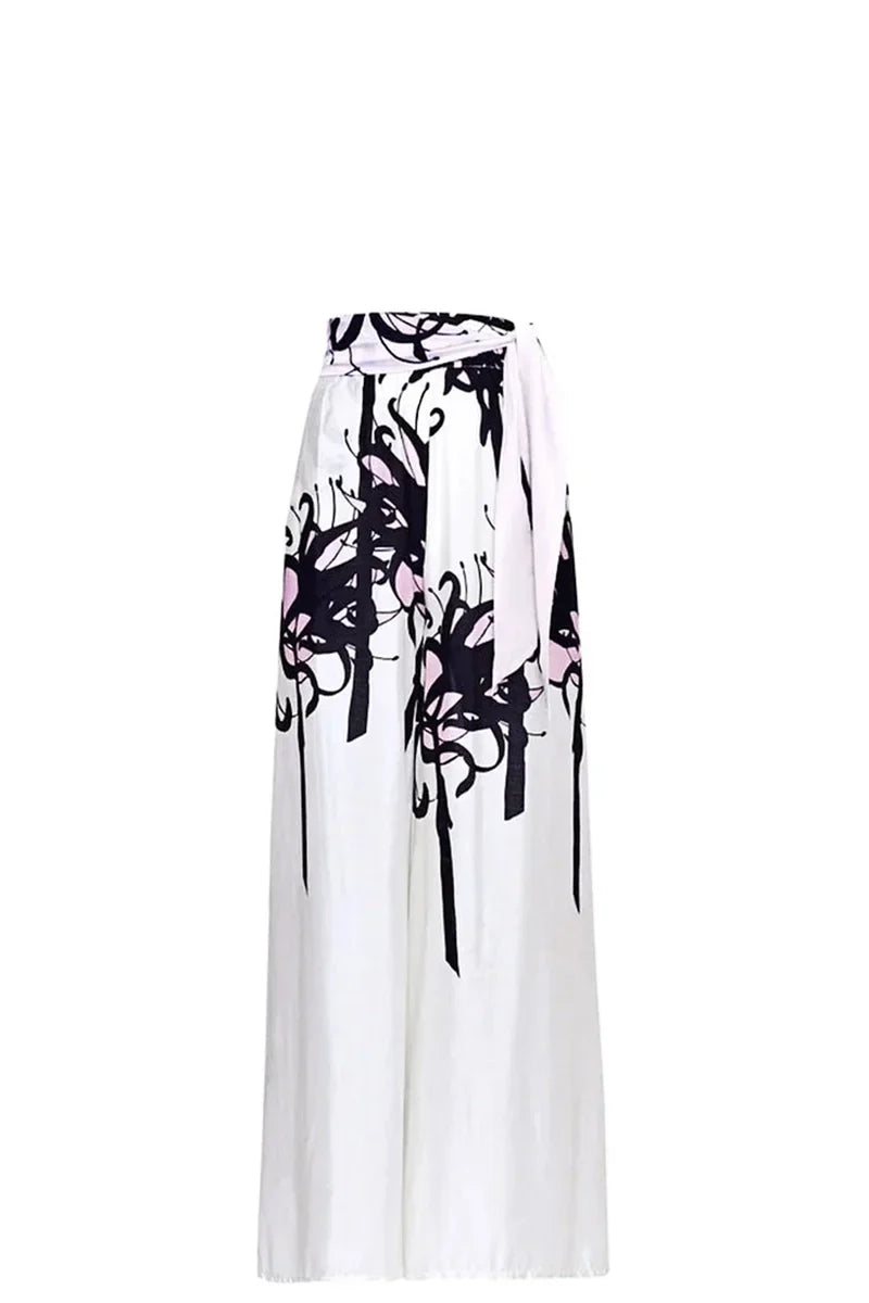 Chinese Ink Print One Piece Swimwear Set