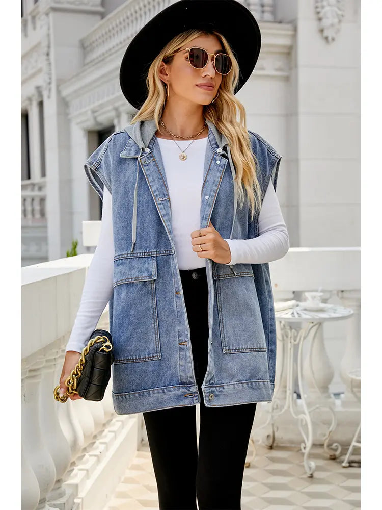 Cropped, Lightweight Denim Vest