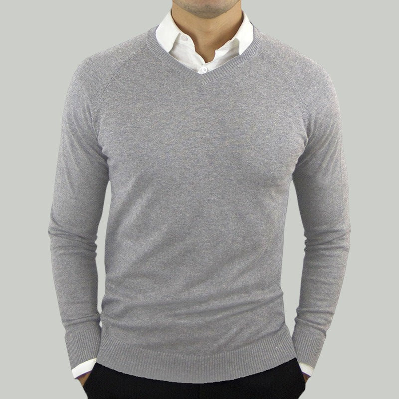 Breathable Wool Blend Sweater with Slim Fit