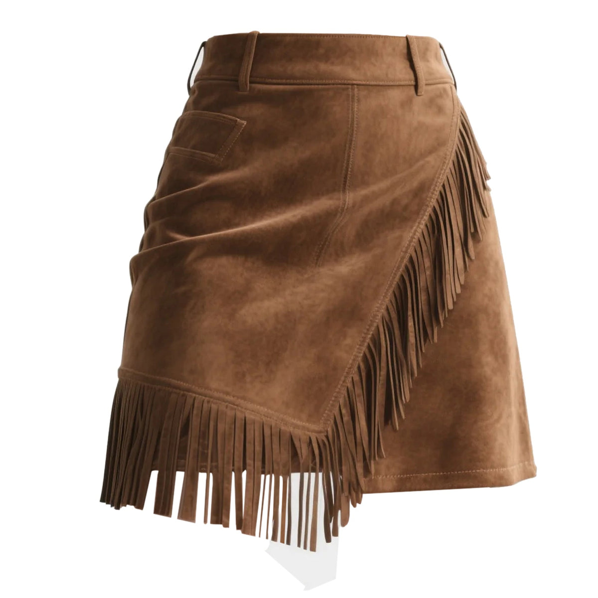 Modern Retro Western Suede Short Skirt