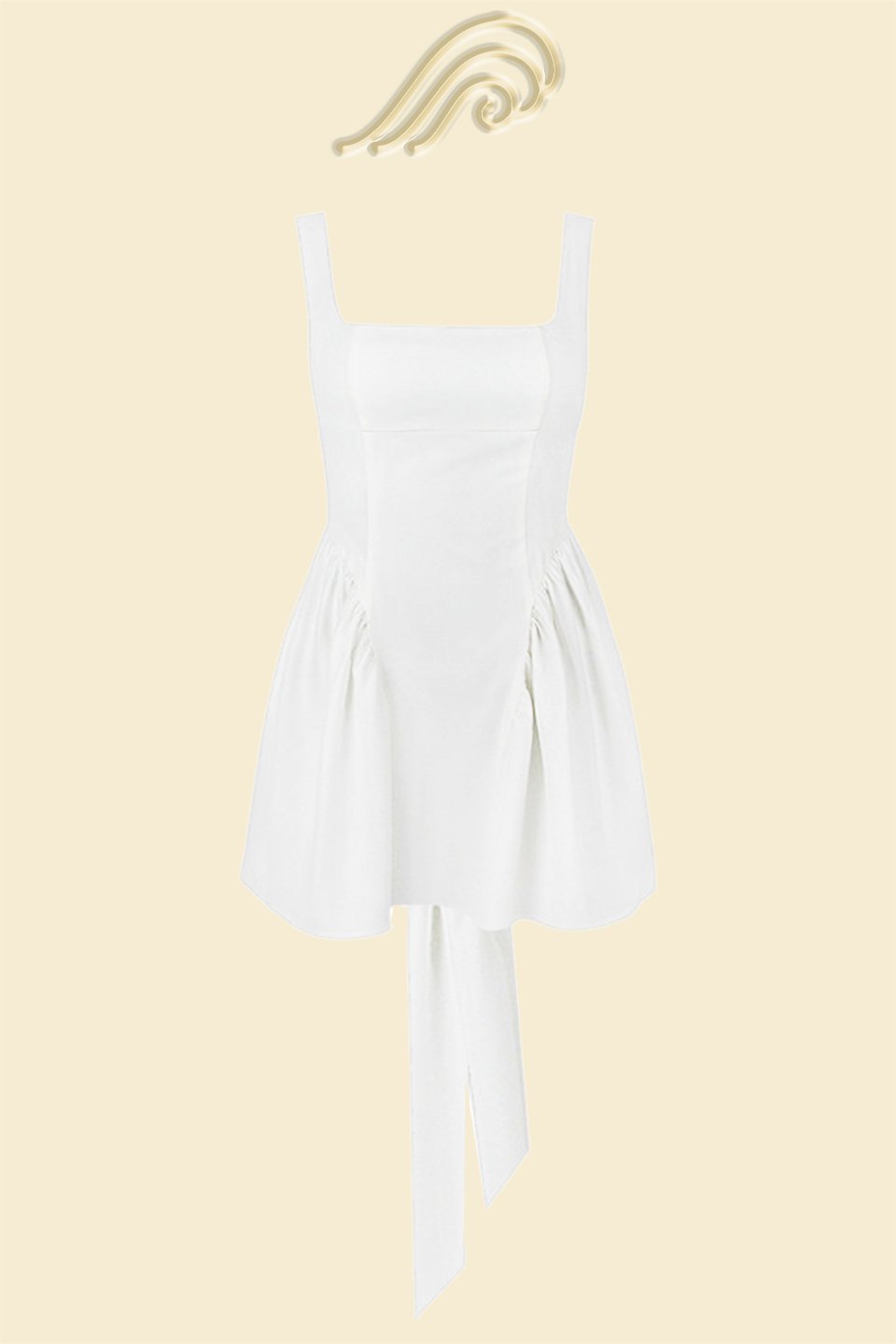 Debby Bow-tie Open-Back Mini-Length Dress