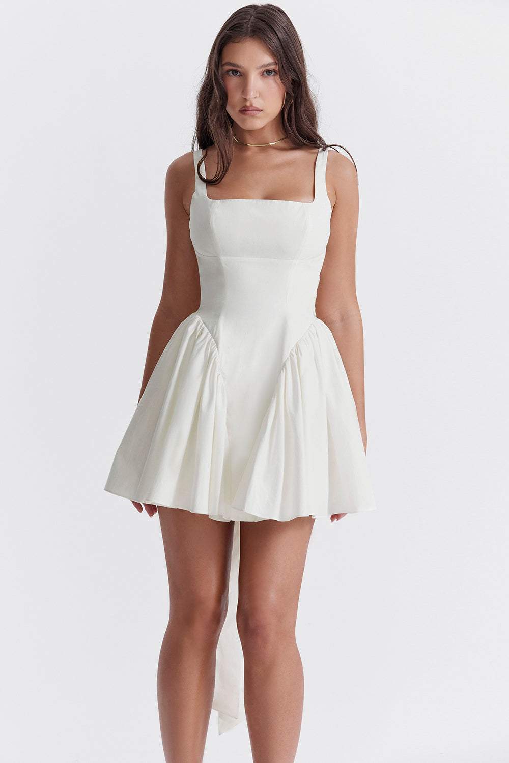 Debby Bow-tie Open-Back Mini-Length Dress