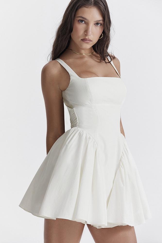 Debby Bow-tie Open-Back Mini-Length Dress