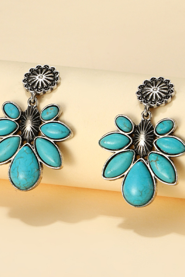 Women's Boho Flower Drop Earrings
