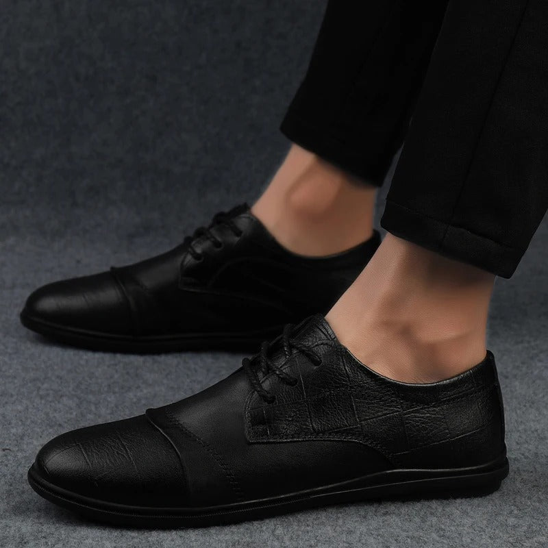 Full-Grain Leather Sneakers with Flexible Sole