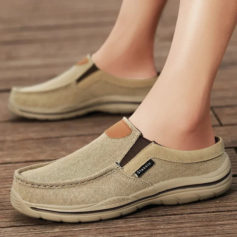 Canvas Slip-On Shoes with Cushioned Insole