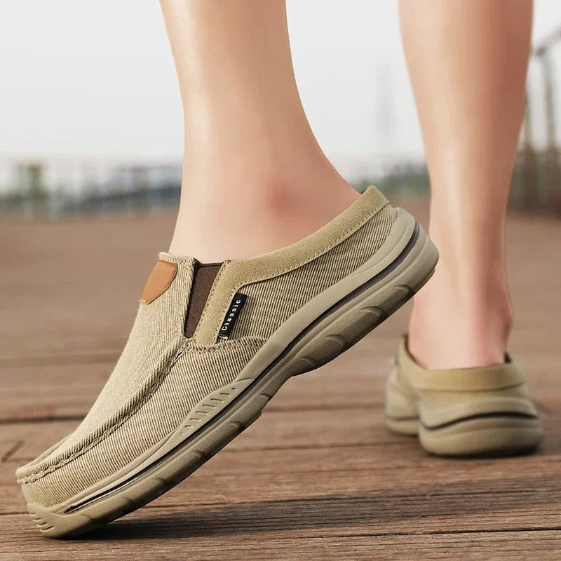 Canvas Slip-On Shoes with Cushioned Insole