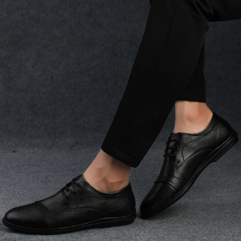 Full-Grain Leather Sneakers with Flexible Sole