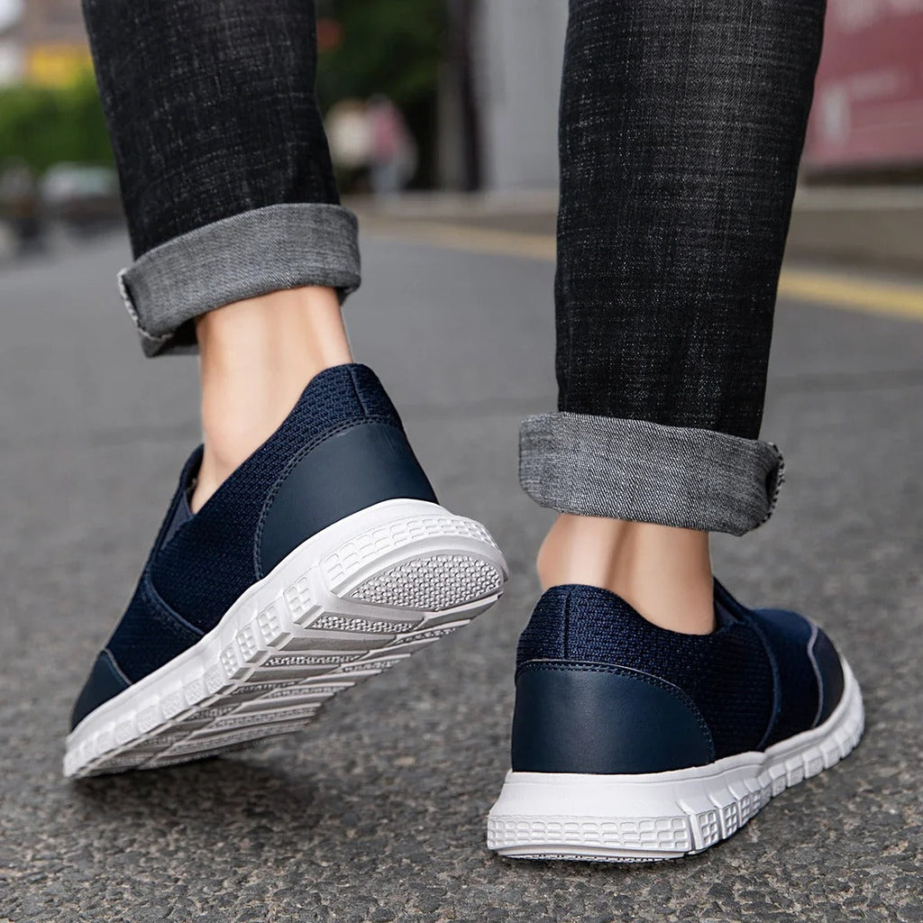 Mesh Knit Slip-On Shoes with Cushioned Sole