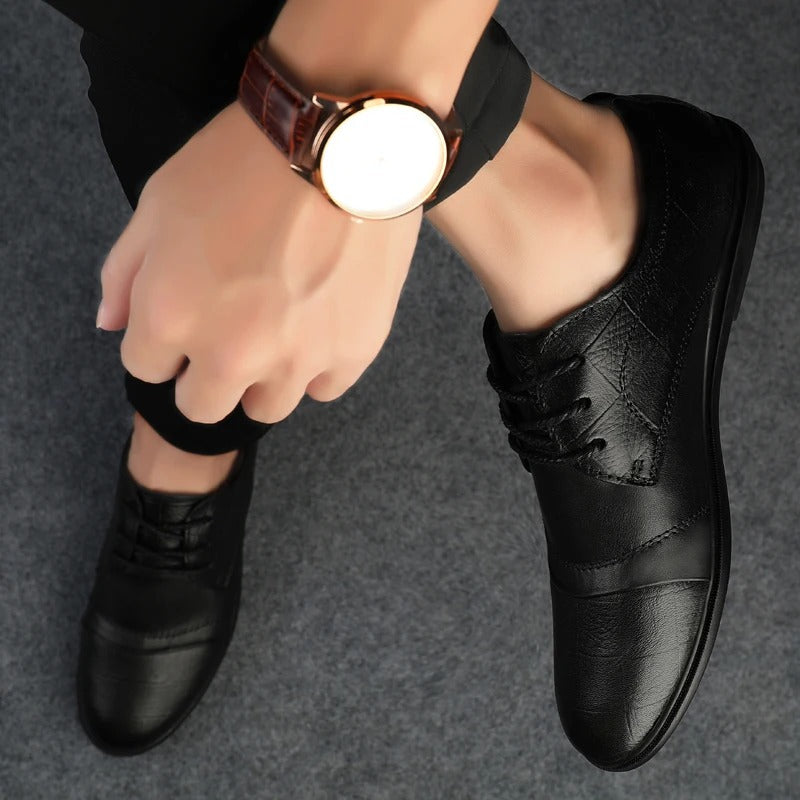 Full-Grain Leather Sneakers with Flexible Sole