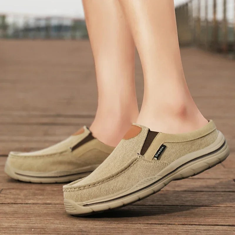 Canvas Slip-On Shoes with Cushioned Insole
