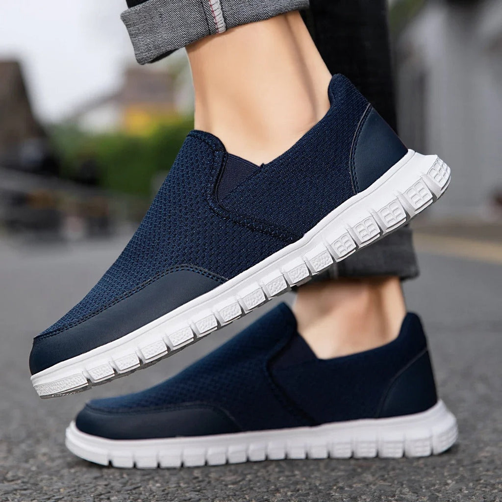 Mesh Knit Slip-On Shoes with Cushioned Sole