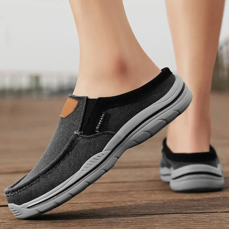 Canvas Slip-On Shoes with Cushioned Insole