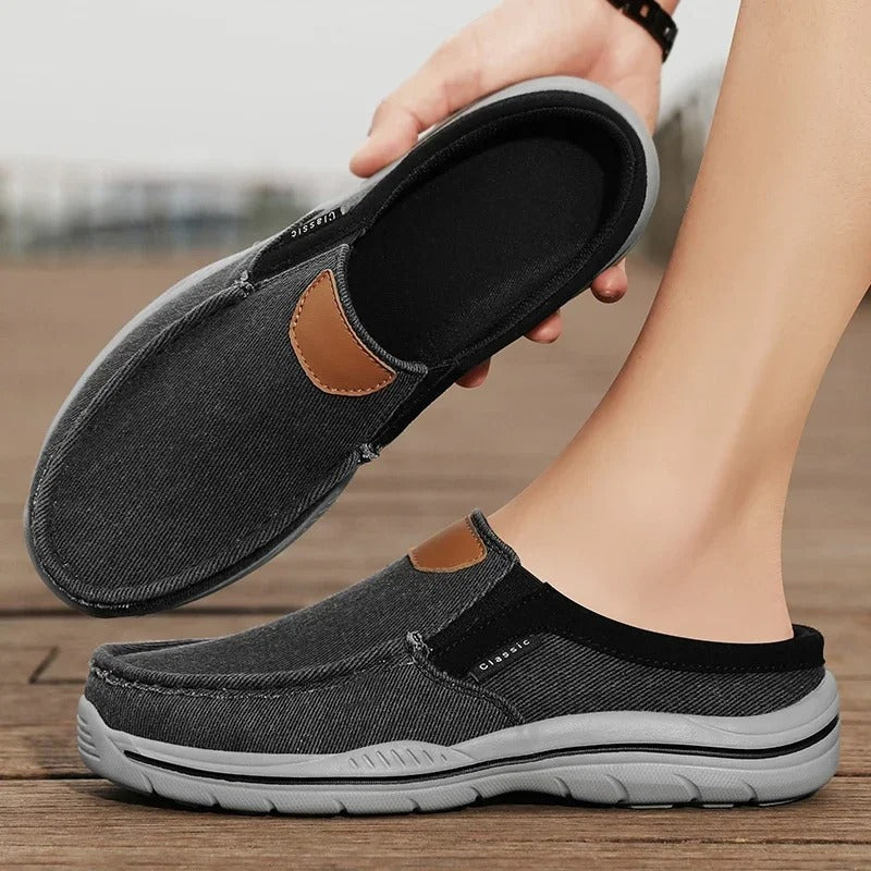 Canvas Slip-On Shoes with Cushioned Insole