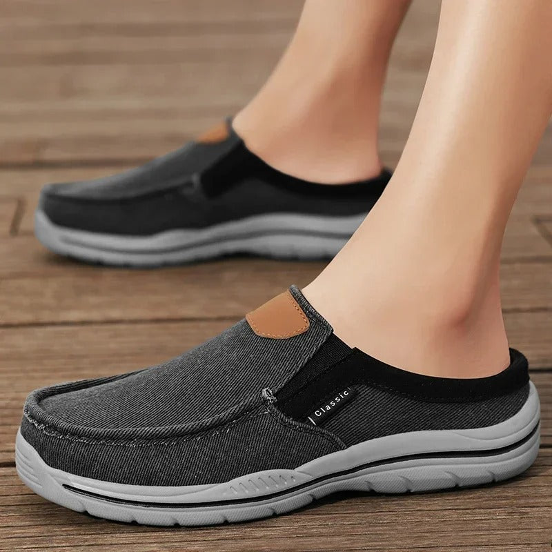 Canvas Slip-On Shoes with Cushioned Insole