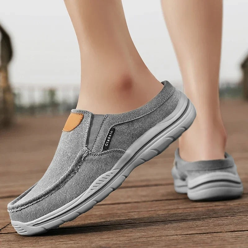 Canvas Slip-On Shoes with Cushioned Insole