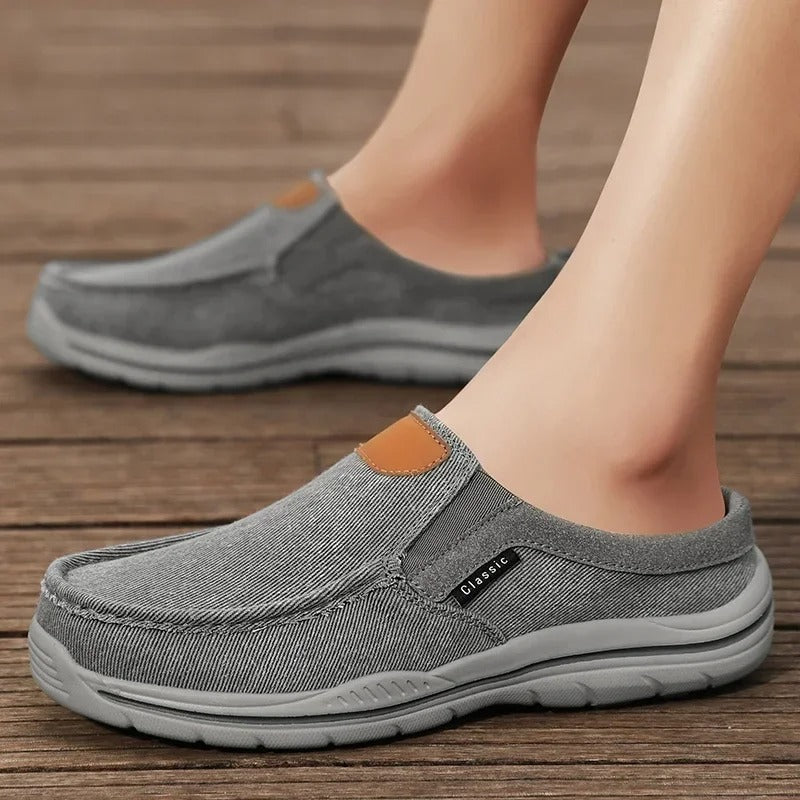 Canvas Slip-On Shoes with Cushioned Insole