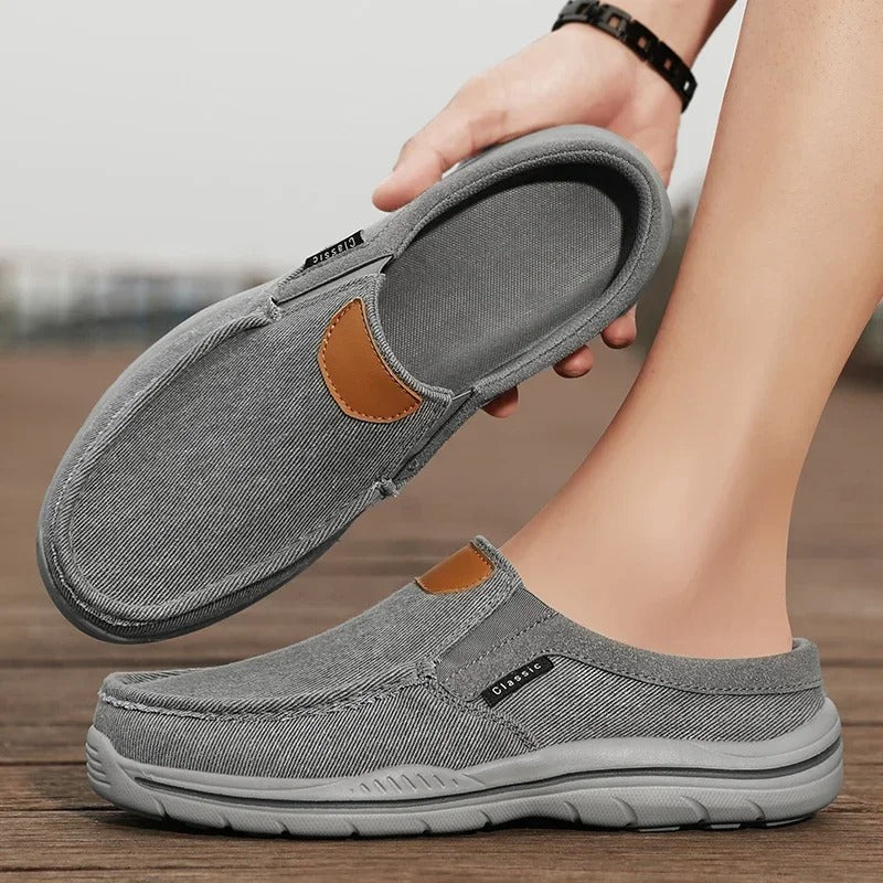 Canvas Slip-On Shoes with Cushioned Insole