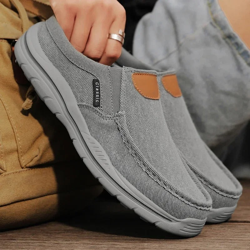 Canvas Slip-On Shoes with Cushioned Insole