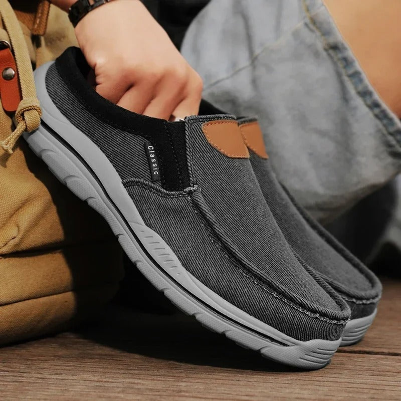 Canvas Slip-On Shoes with Cushioned Insole