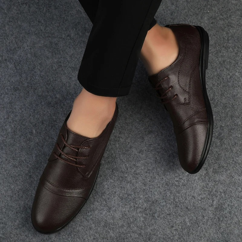 Full-Grain Leather Sneakers with Flexible Sole