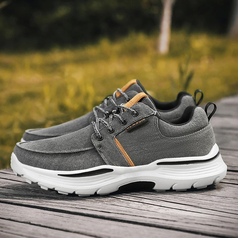 Canvas Sneakers with Moc-Toe Stitching